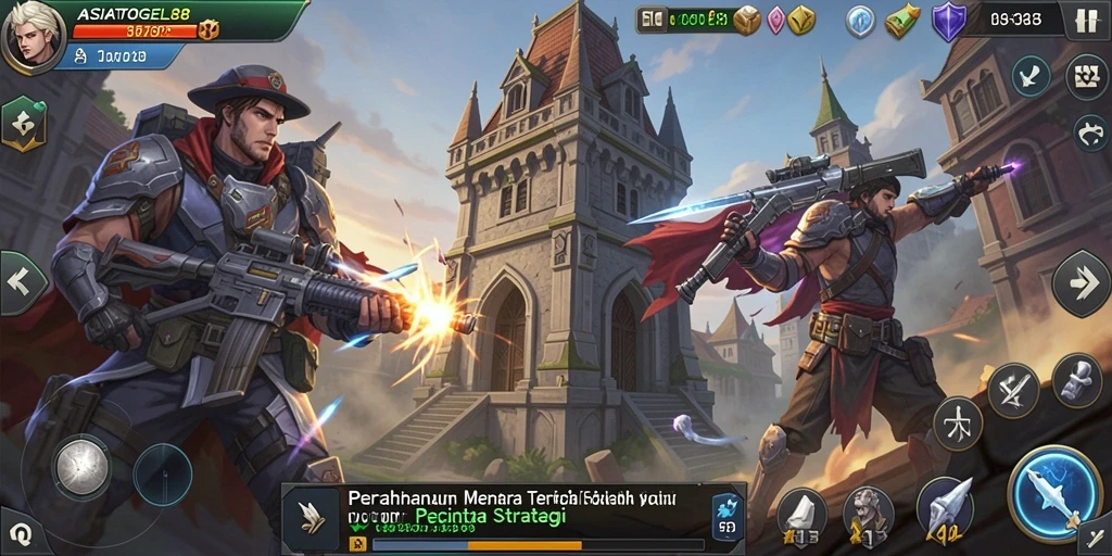 Gambaran gameplay ASIATOGEL88 dengan aksi Tower Defense yang seru.