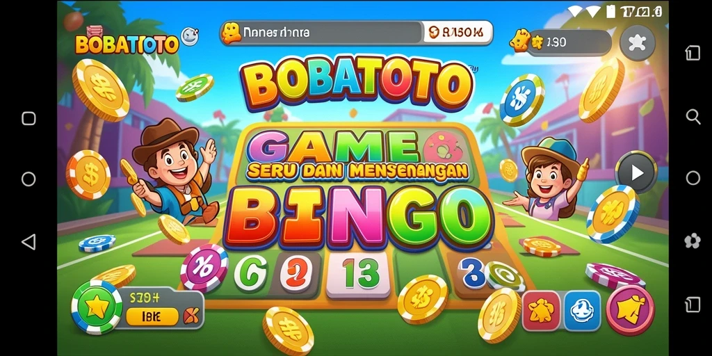 Tangkapan layar gameplay BOBATOTO dengan desain bingo menarik.