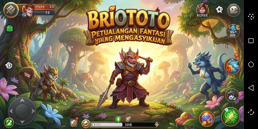 Screenshot gameplay BRIOTOTO menampilkan aksi pertarungan yang mendebarkan.