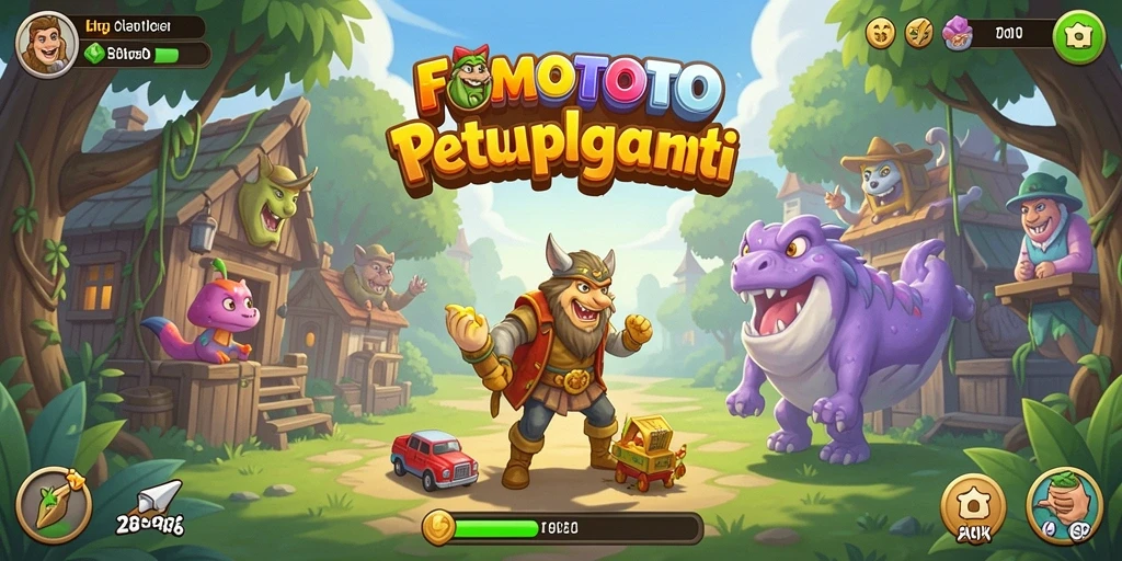 Tampilan gameplay menarik dari FOMOTOTO di dalam dunia arcade.