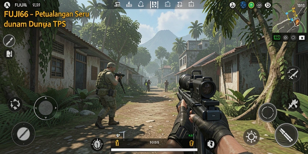 Tampilan gameplay seru dari FUJI66 dalam mode TPS.
