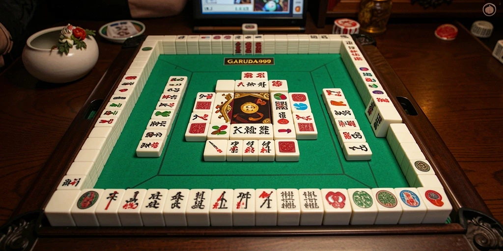 Screenshot utama GARUDA999 menampilkan gameplay Mahjong yang menantang dan menarik.