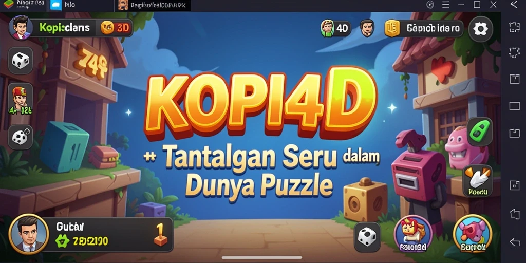 Tampilan gameplay KOPI4D dengan tantangan puzzle yang seru.