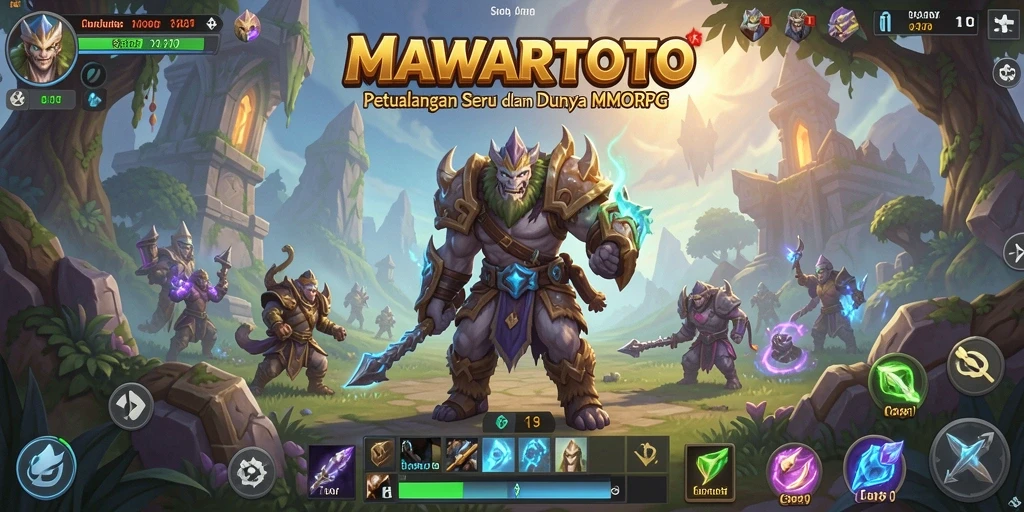 Screenshot gameplay <strong>MAWARTOTO</strong> menampilkan pertempuran epik dalam dunia MMORPG.