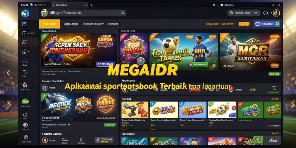 Tampilan gameplay MEGAIDR dengan berbagai pilihan taruhan olahraga.