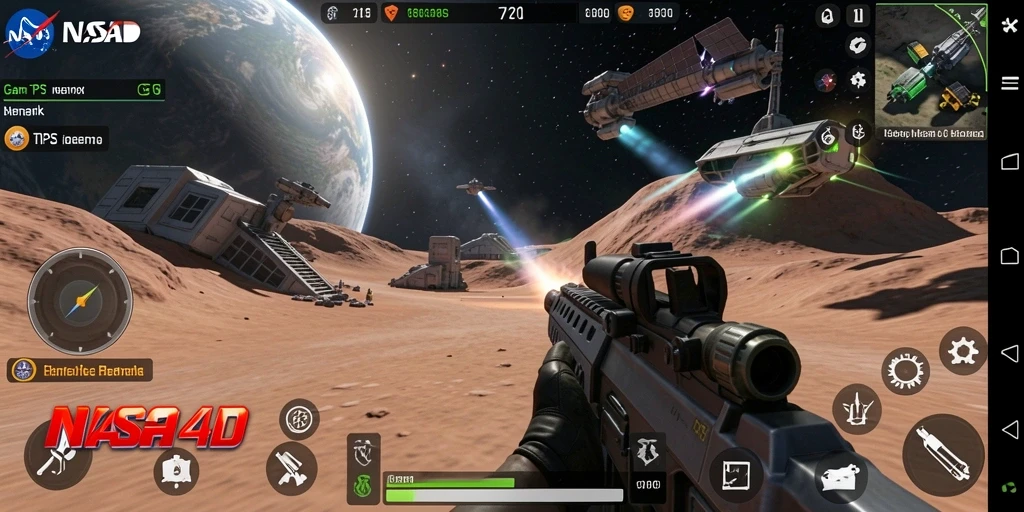 Screenshot gameplay NASA4D menampilkan aksi tembak-tembak seru dan strategi tim.