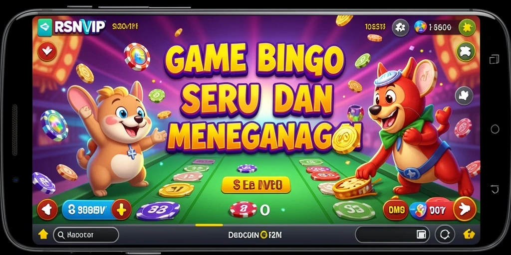 Tampilan gameplay seru dari aplikasi Bingo RSNVIP.