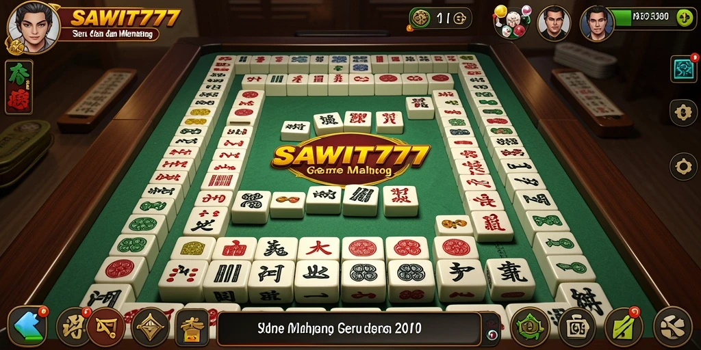 Screenshot utama SAWIT777 menampilkan gameplay Mahjong yang mengasyikkan.