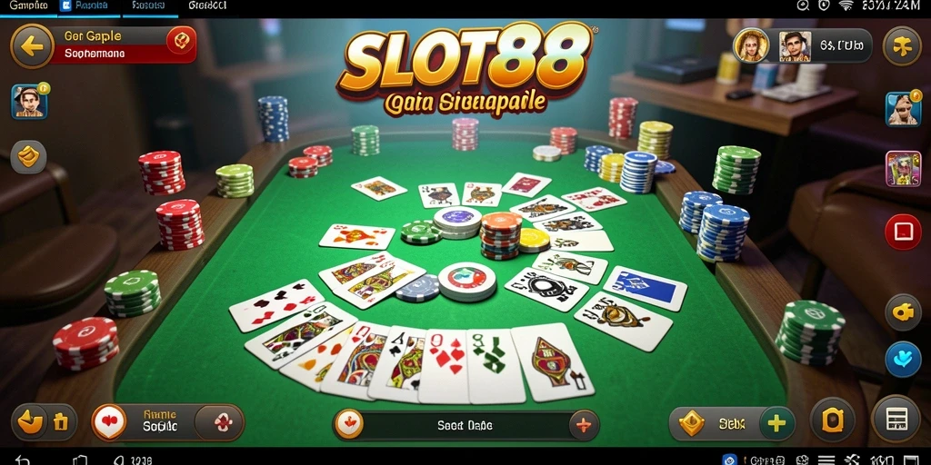 Tampilan menarik SLOT88 dengan gameplay Gaple yang seru.