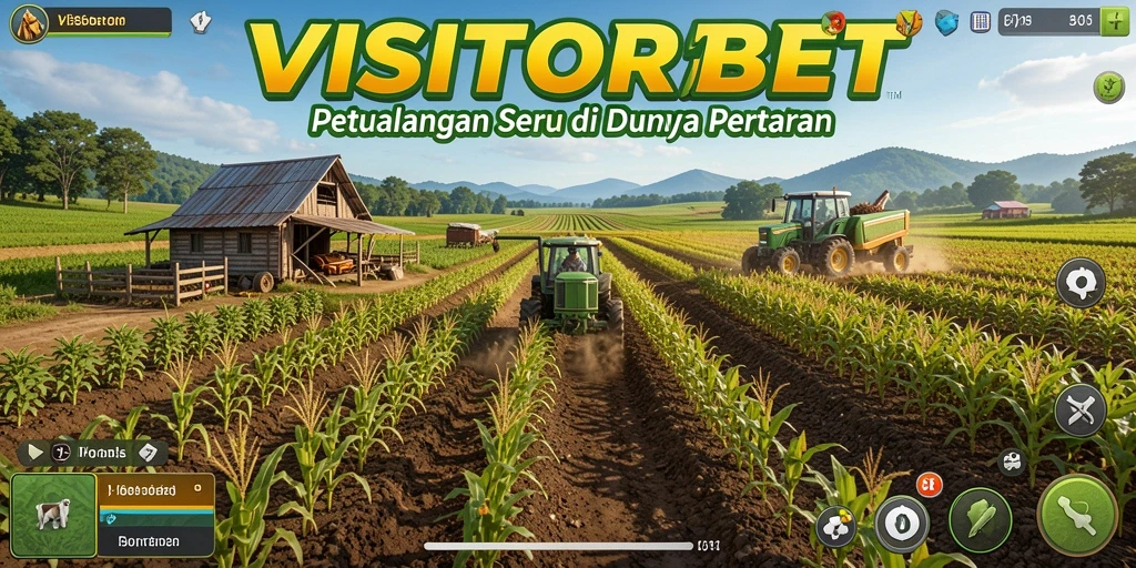 Tampilan gameplay seru di VISITORBET saat merawat tanaman dan hewan.